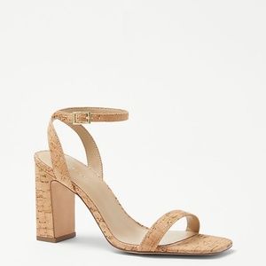 Ann Taylor Cork High Block Heel Sandals - Size 8